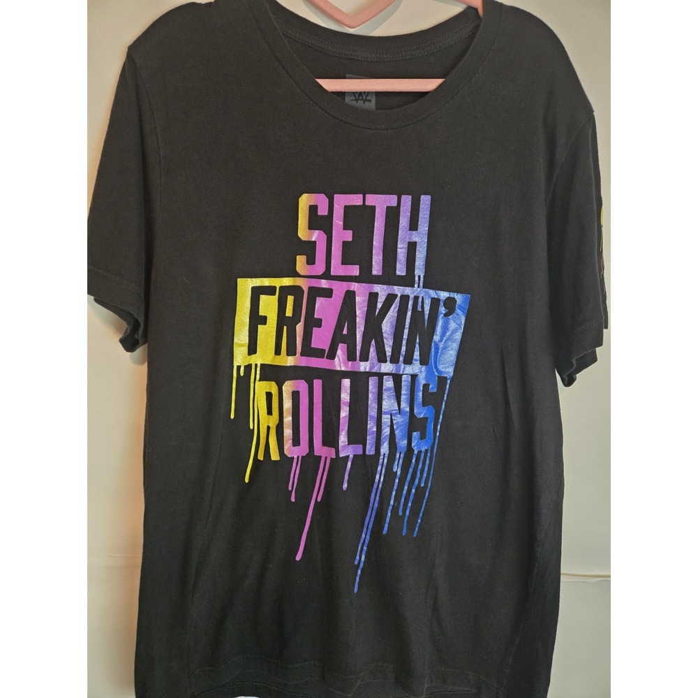 Seth Freaking Rollins T-shirt Wwe Neon Size Large Roman Reigns The Shield Aew